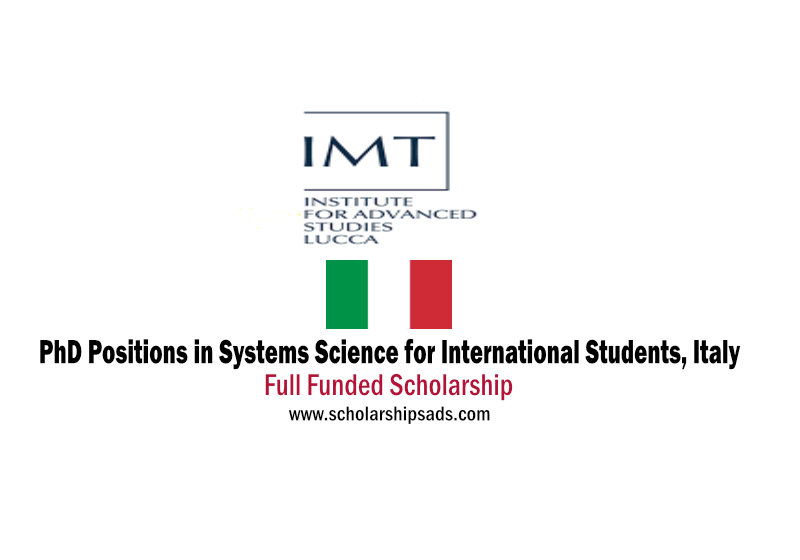  Fully-funded PhD Positions in Systems Science for International Students, Italy 