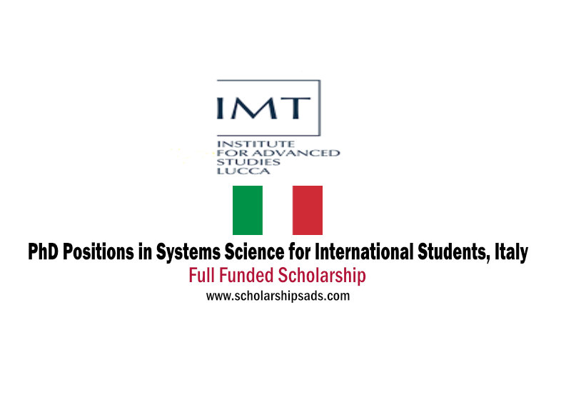 Fully-funded PhD Positions in Systems Science for International Students, Italy