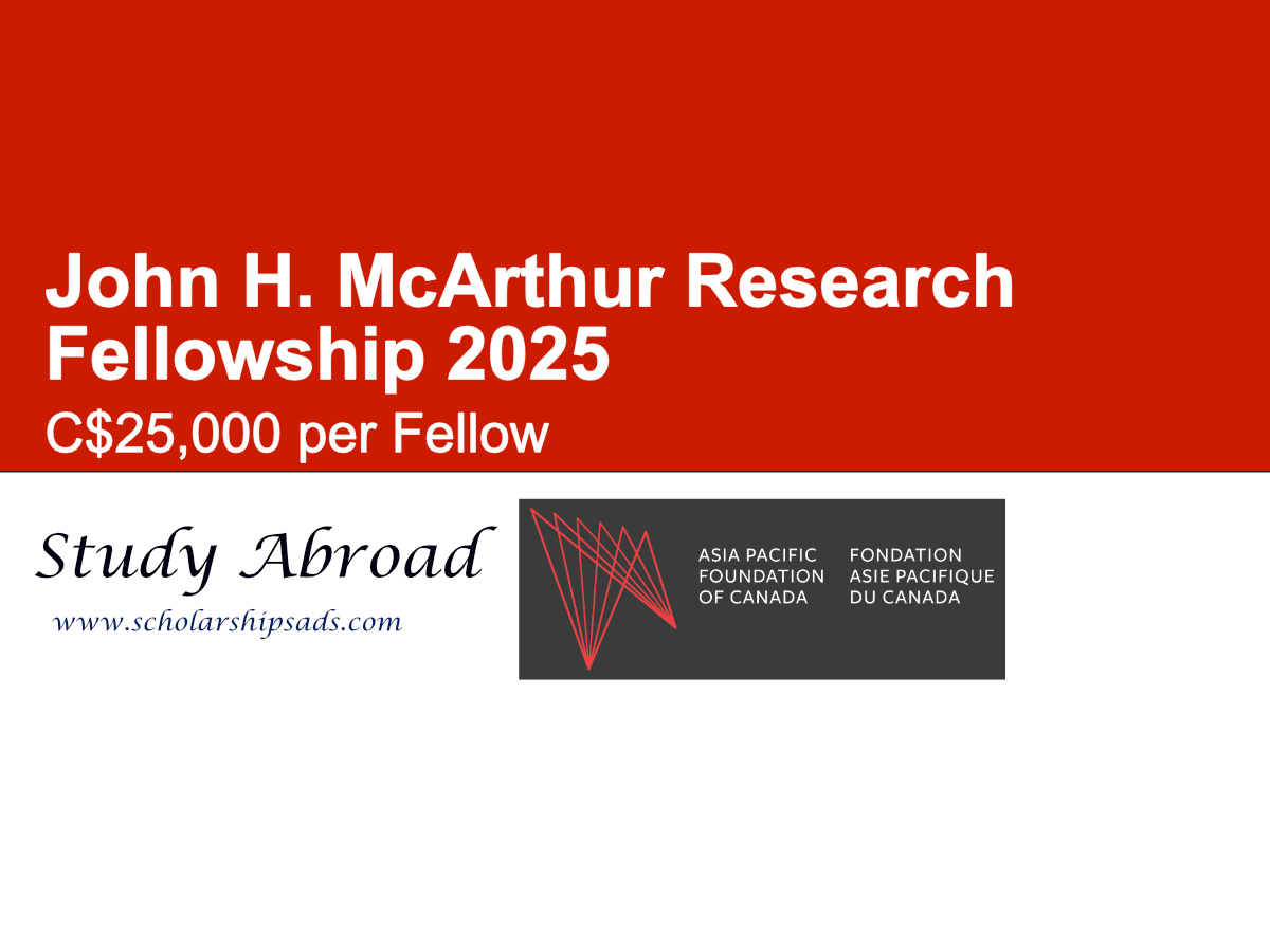John H. McArthur Research Fellowship 2025, USA