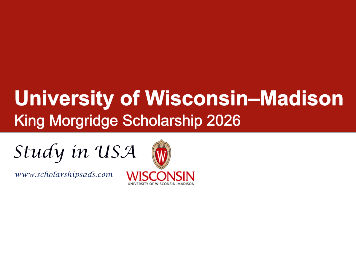 USA University of Wisconsin–Madison King Morgridge Scholarship 2026