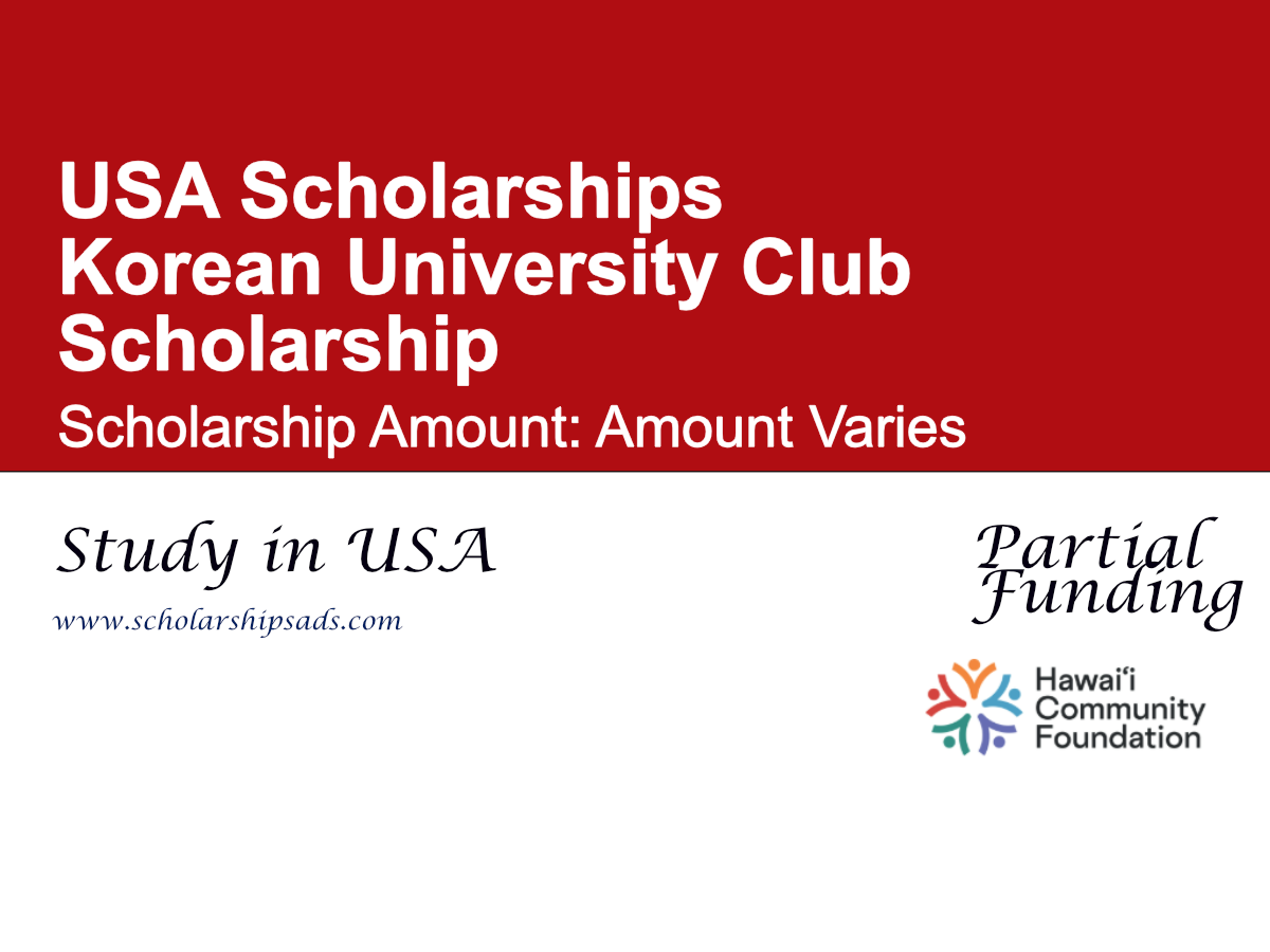 Korean University Club Scholarship in USA