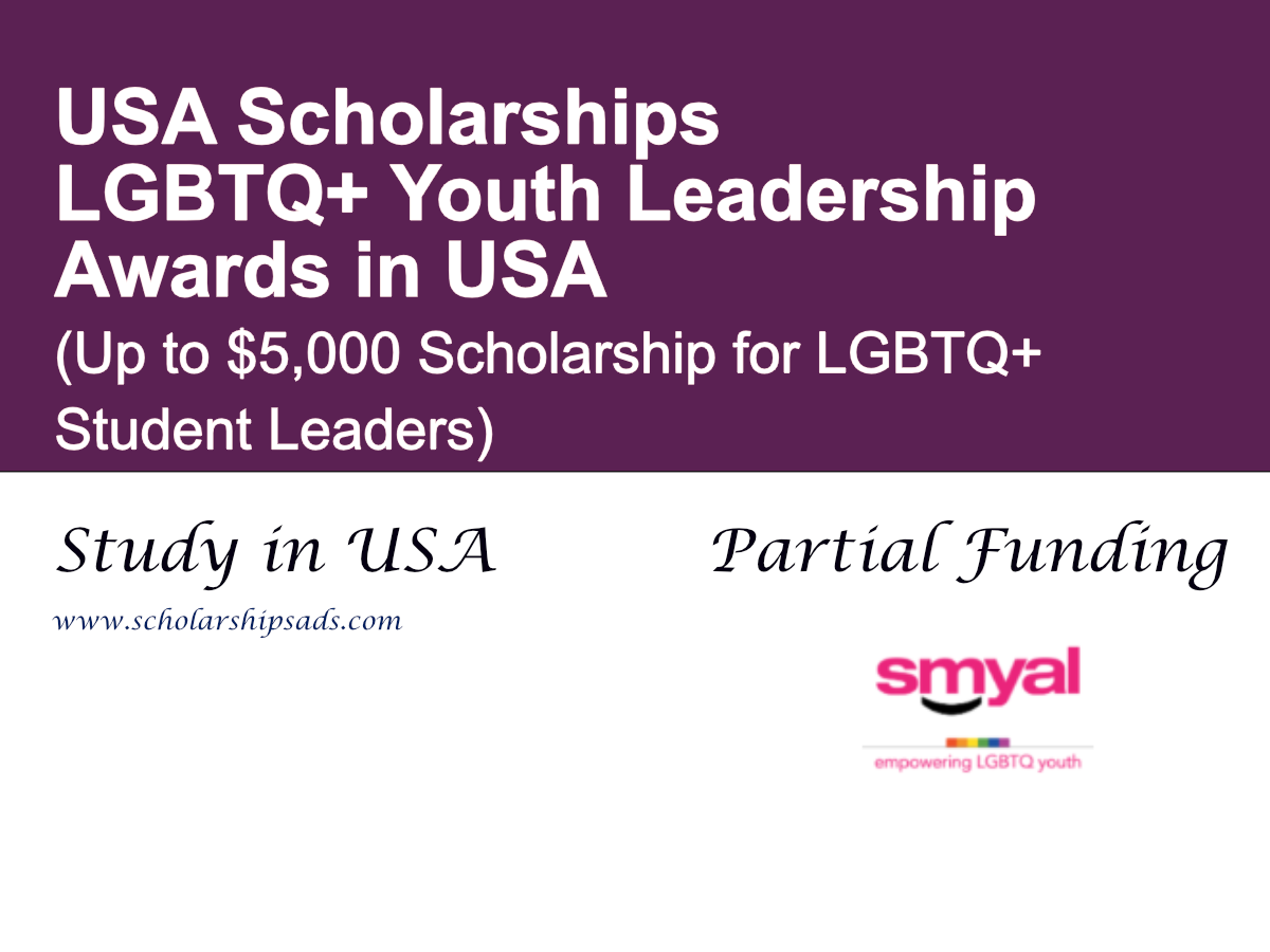 LGBTQ+ Youth Leadership Awards in USA (Up to $5,000 Scholarship for LGBTQ+ Student Leaders)