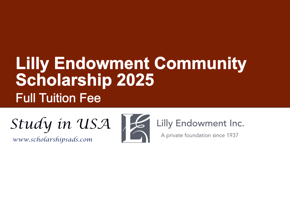 Lilly Endowment Community Scholarship 2025, USA