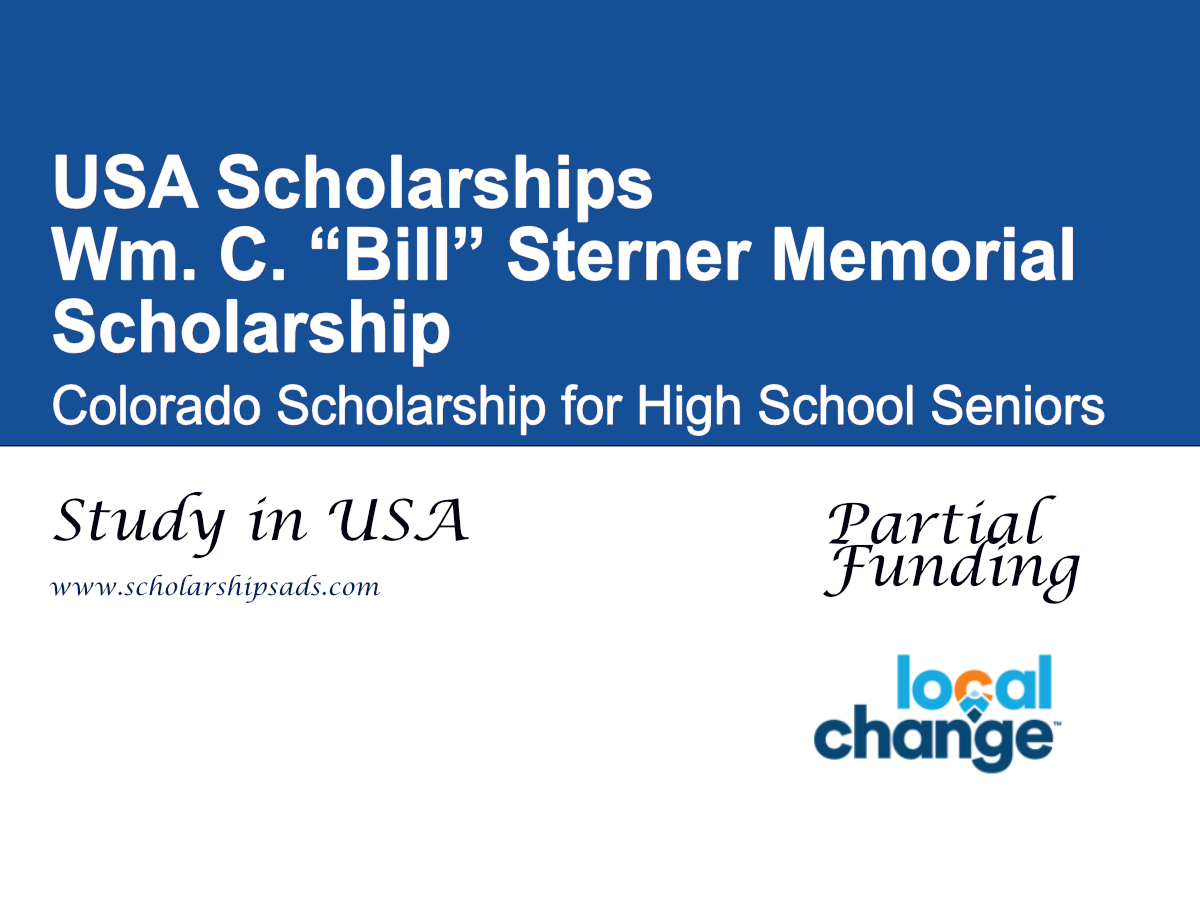 Wm. C. “Bill” Sterner Memorial Scholarship ($5,000) | Colorado Scholarship for High School Seniors
