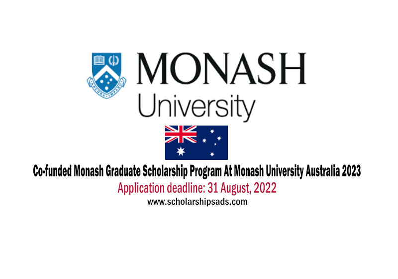 Co-funded Monash Graduate Scholarship Program At Monash University Australia 2023