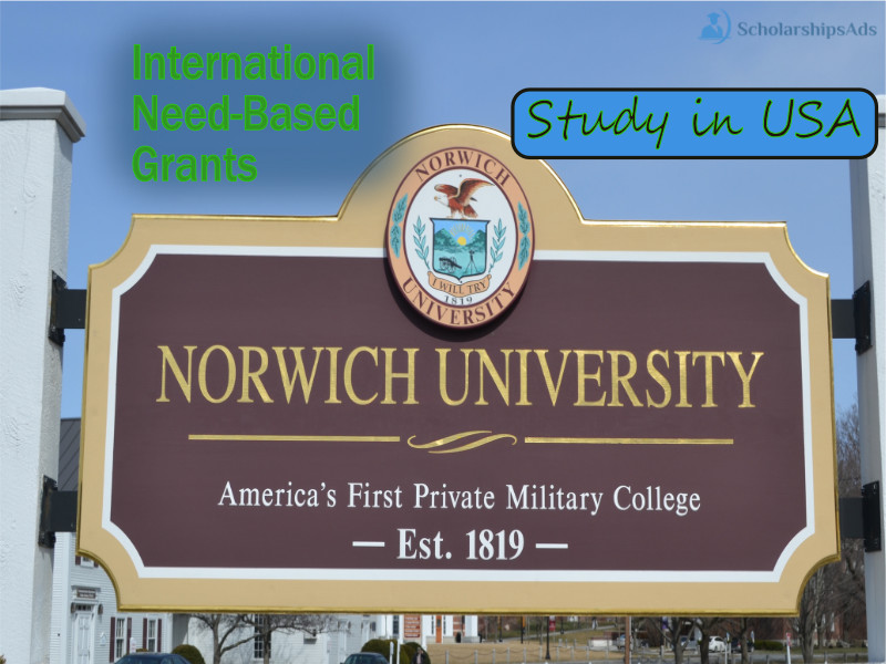 Need-Based Grants at Norwich University, USA 2022