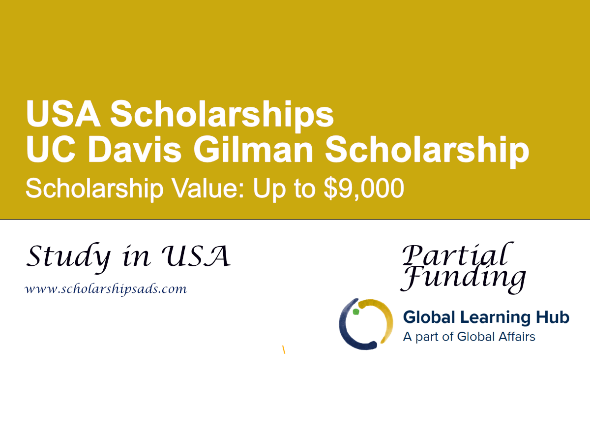 UC Davis Gilman Scholarship 2027 in the USA