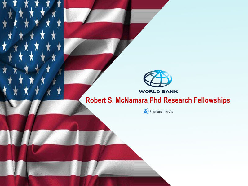  Robert S. McNamara Phd Research Fellowships 2021-2022 