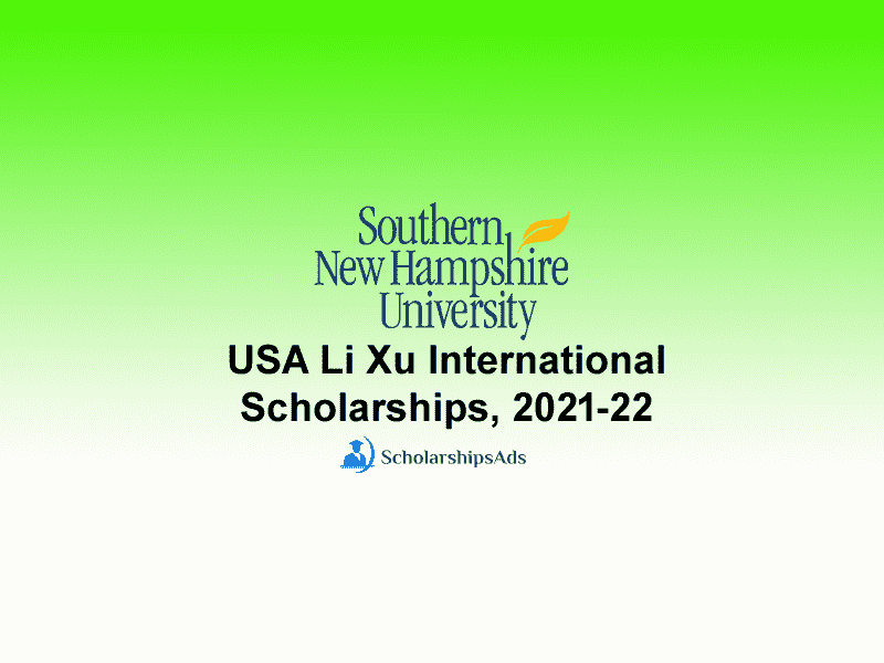 USA Li Xu International Scholarships at Southern New Hampshire University, 2021-22
