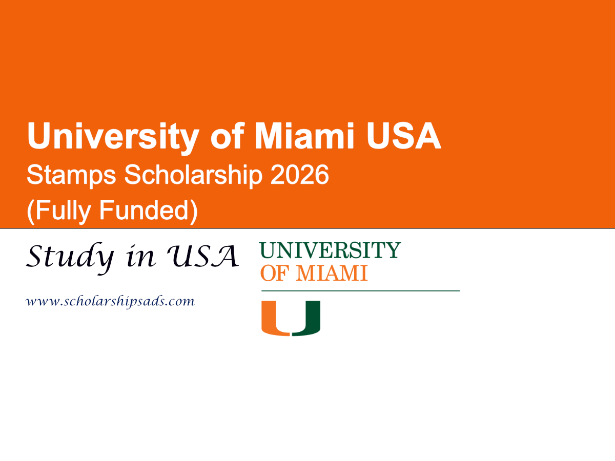 USA University of Miami Stamps Scholarship 2026 (Fully Funded)