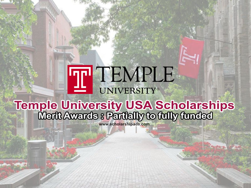 Temple University in USA Merit Scholarships.