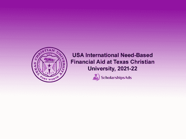  USA International Need-Based Financial Aid at Texas Christian University, 2021-22 