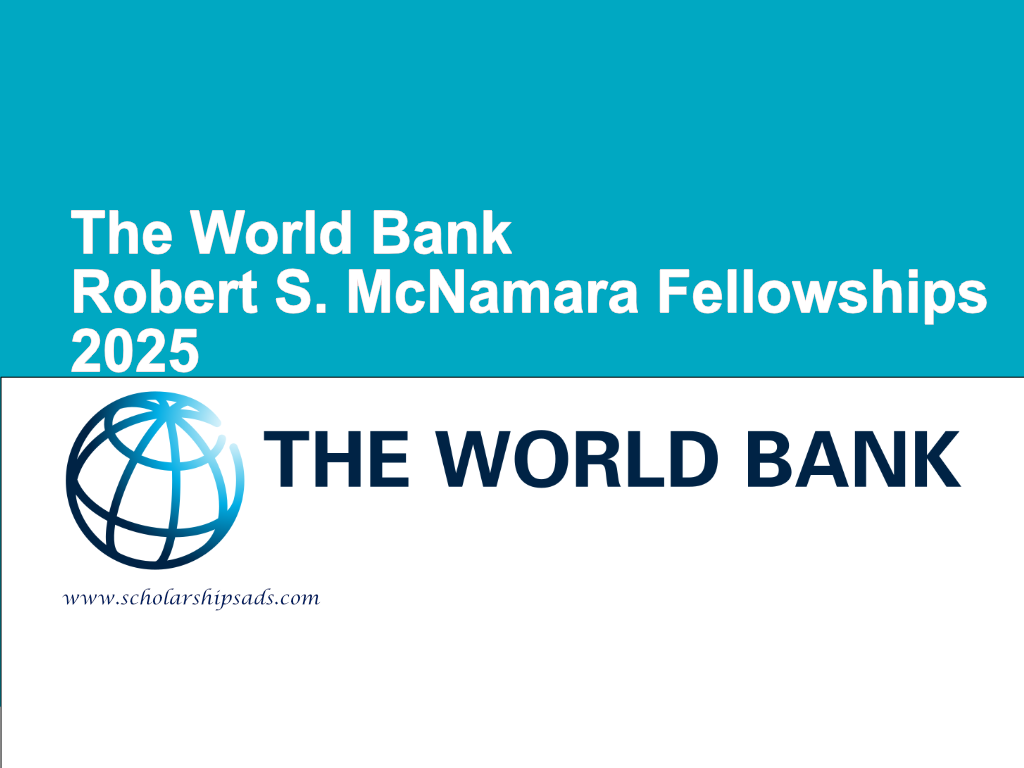 Robert S. McNamara Fellowships The World Bank 2025