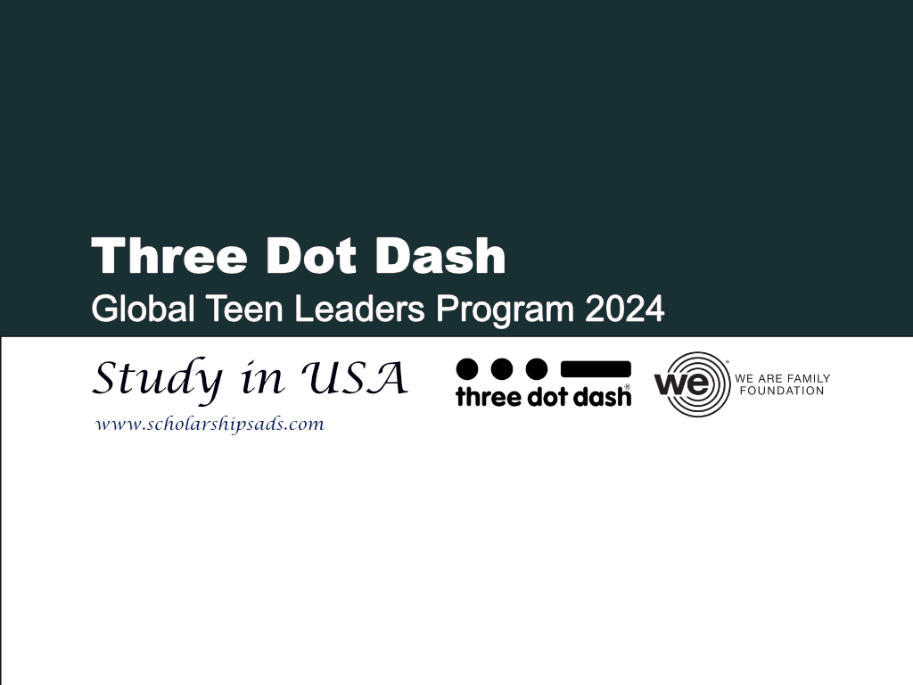 Three Dot Dash Global Teen Leaders Program 2024, USA.