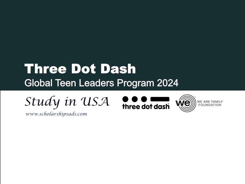  Three Dot Dash Global Teen Leaders Program 2024, USA. 