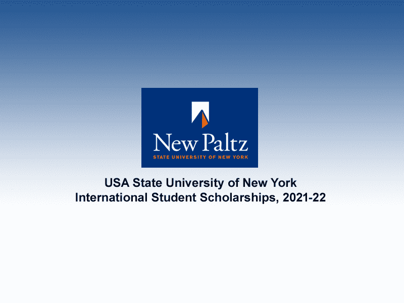 USA State University of New York International Student Scholarships, 2021-22