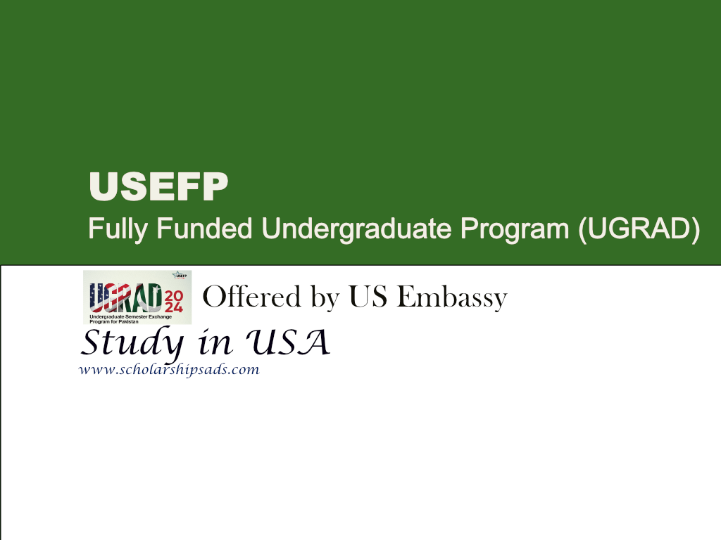  USEFP Global Undergraduate (UGRAD) Program, USA. 