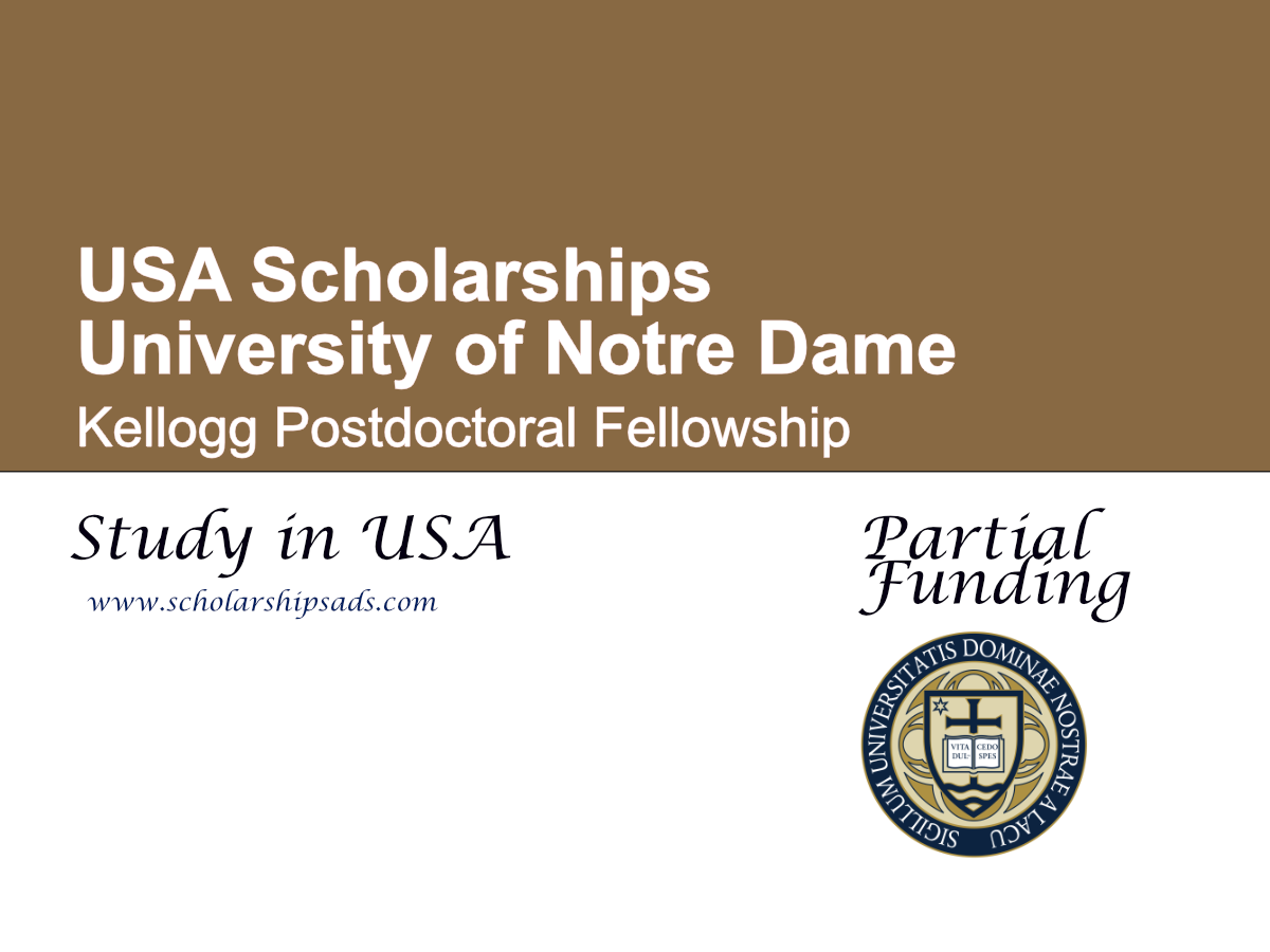 Notre Dame Kellogg Postdoctoral Fellowship 2027 in USA