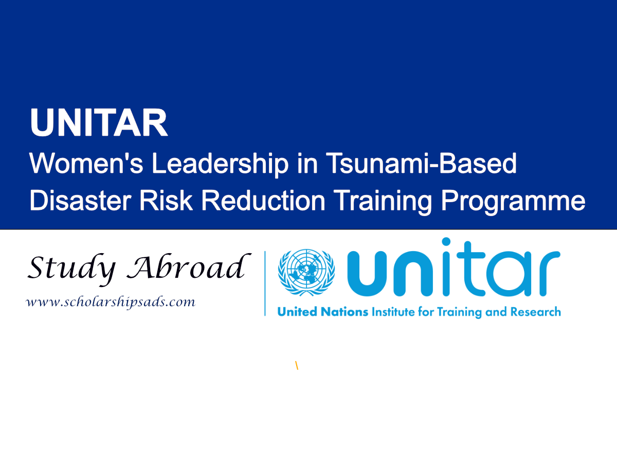 UNITAR Women's Leadership in Tsunami-Based Disaster Risk Reduction Training Programme 2026