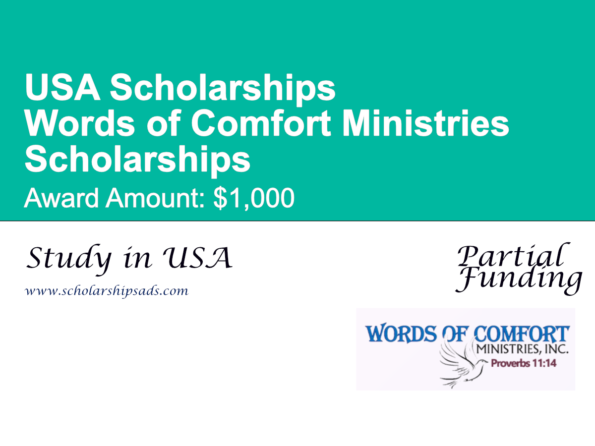 Words of Comfort Ministries Scholarships, USA