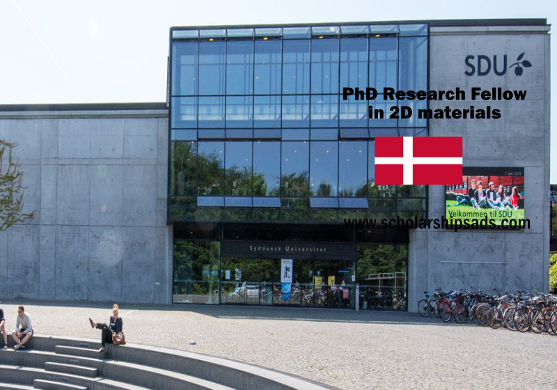  University of Southern Denmark Fully Funded PhD Research Fellow in 2D materials 2022/2023 