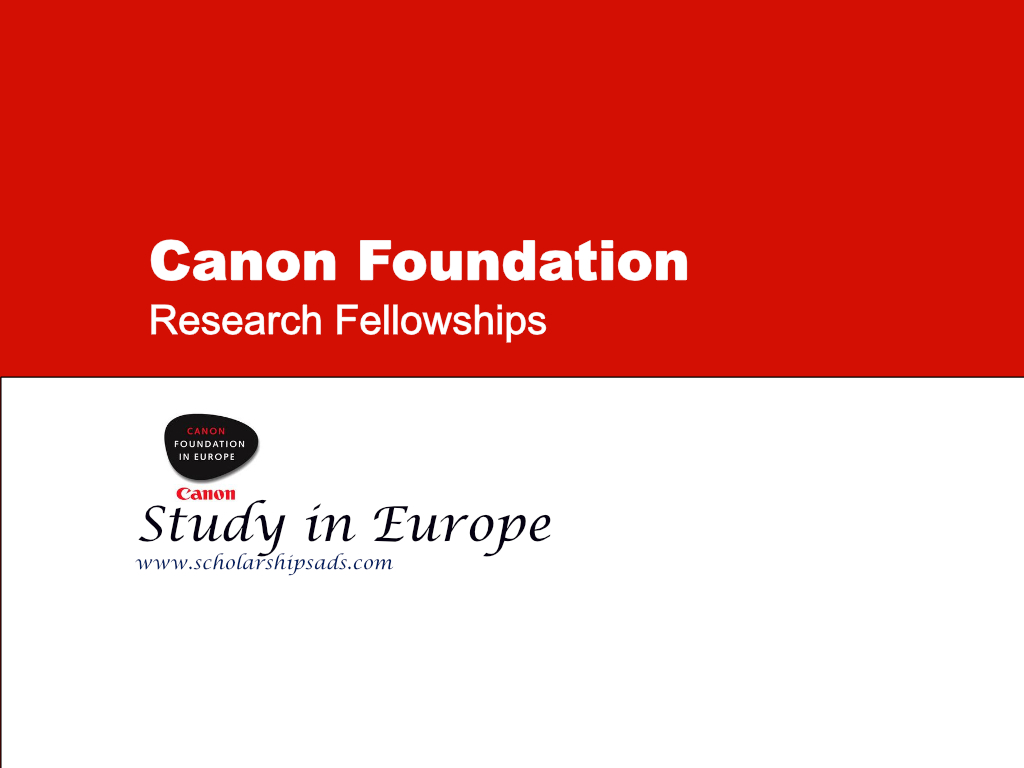 Canon Foundation Research Fellowships, Europe.