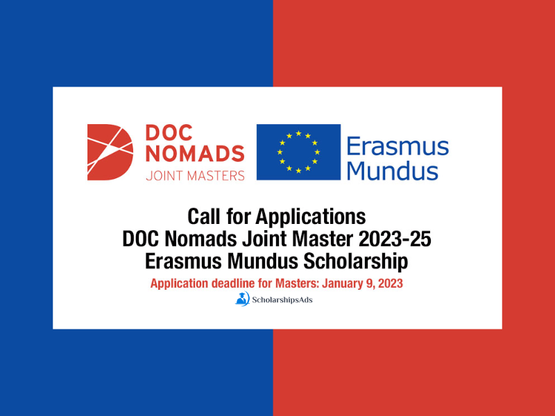 DOC Nomads Joint Master European Scholarships. 