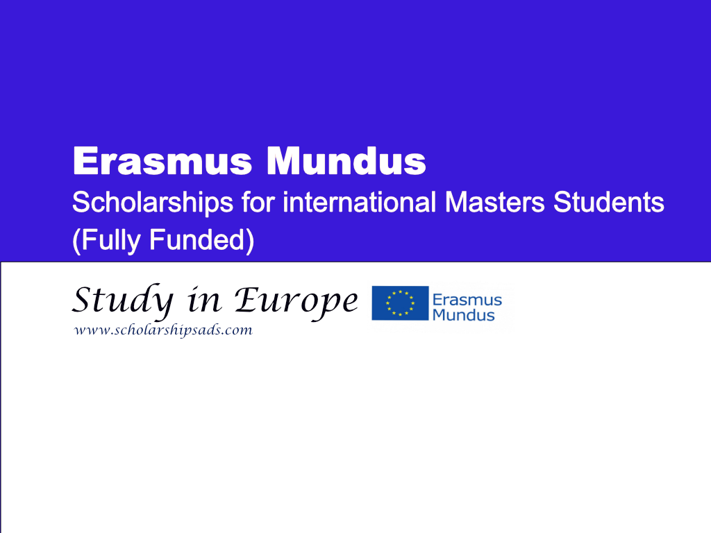 Erasmus Mundus Scholarship for international Masters 2024-26, Europe. (Fully Funded)