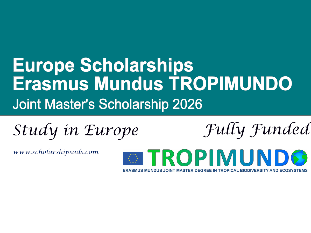 Eramsus Mundus TROPIMUNDO Scholarship 2026–2027 (Fully Funded)