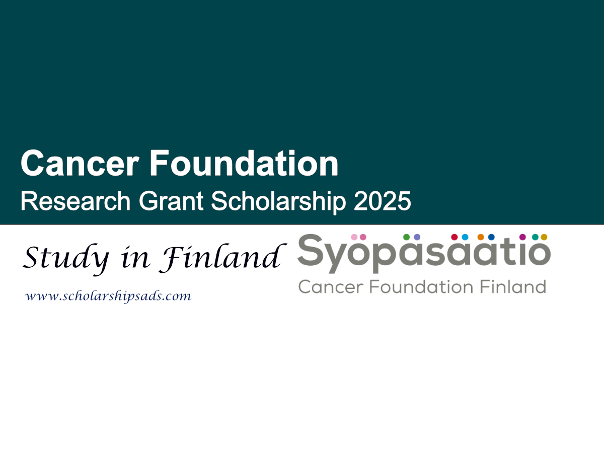 Cancer Foundation Finland’s Research Grant Scholarship 2025