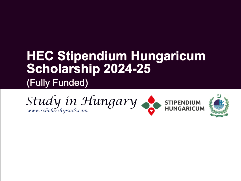  HEC Stipendium Hungaricum Scholarships. 