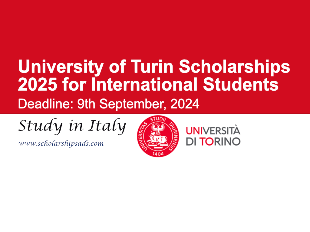 University of Turin Scholarships 2025 for International Students, Study in Italy