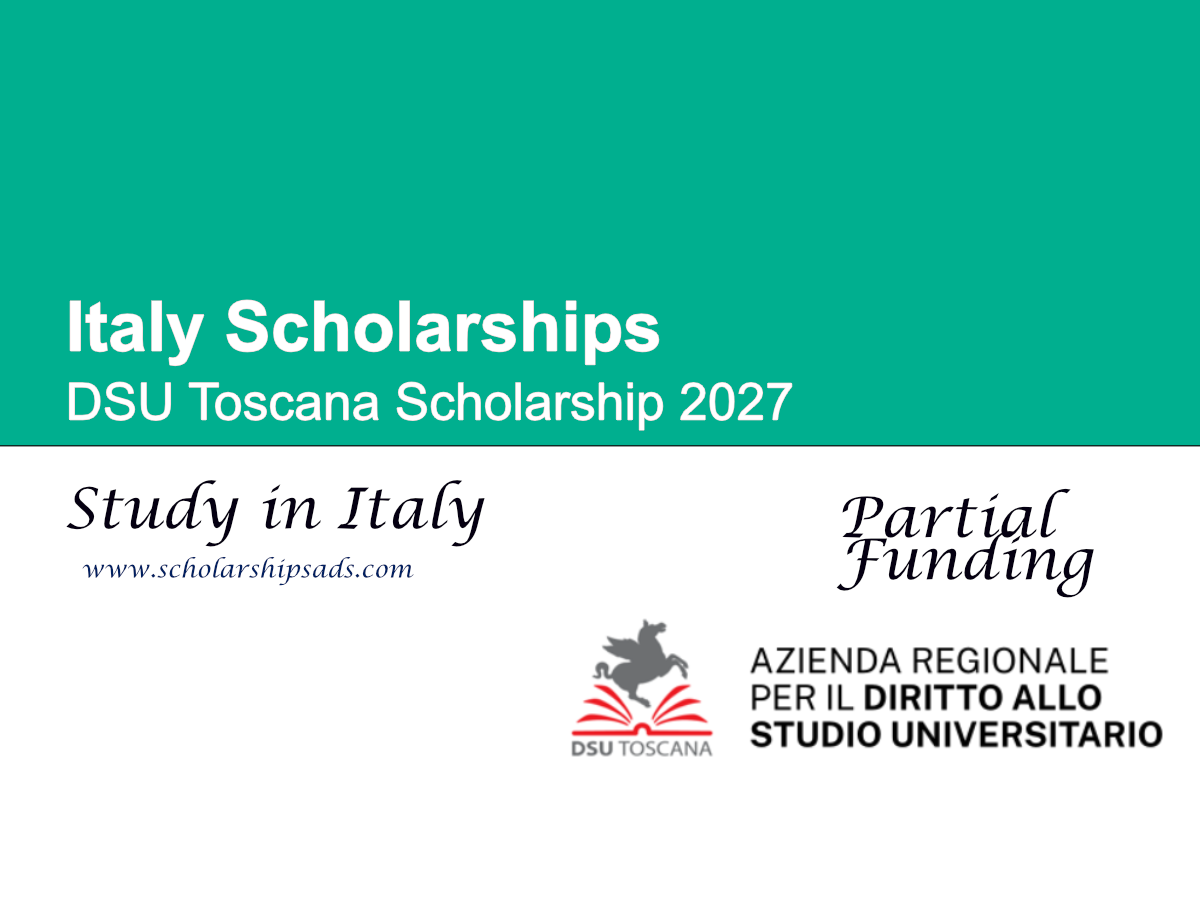 Italy DSU Toscana Scholarship 2027