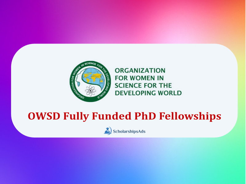  OWSD Fully Funded PhD Fellowships 2022 