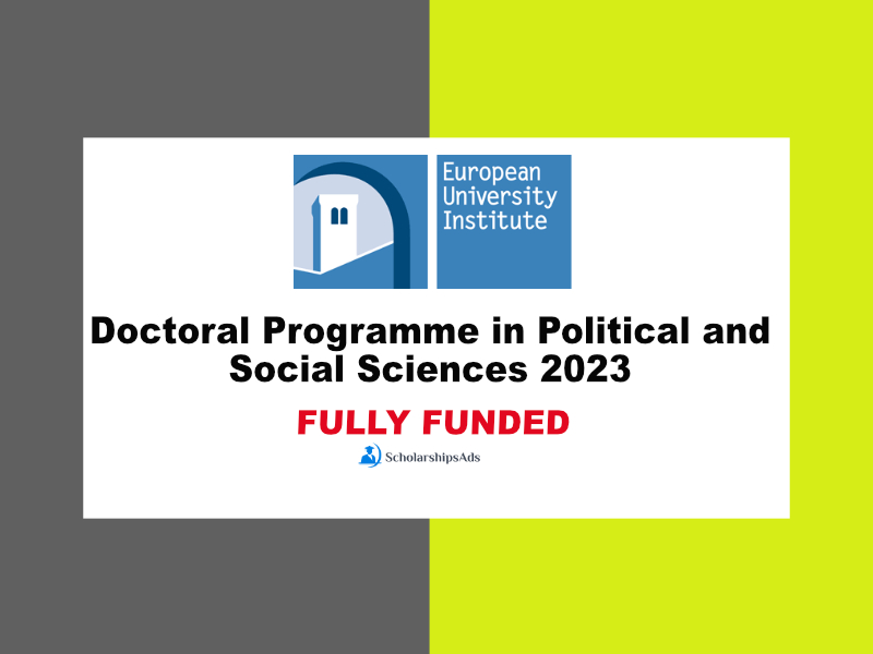  Doctoral Programme in Political and Social Sciences 2023 