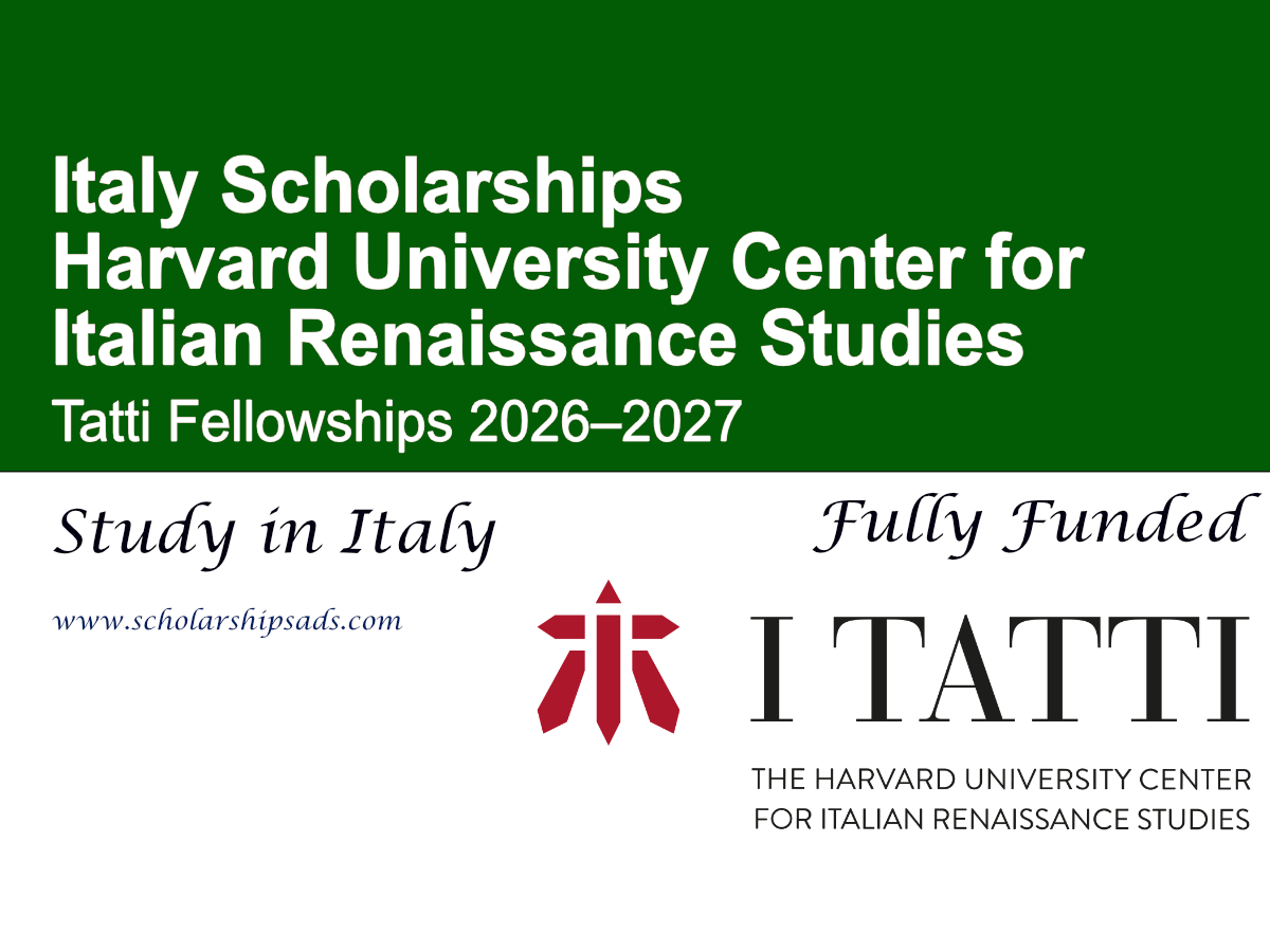 Italy Harvard University Center for Italian Renaissance Studies I Tatti Fellowships 2026–2027 (Fully Funded)