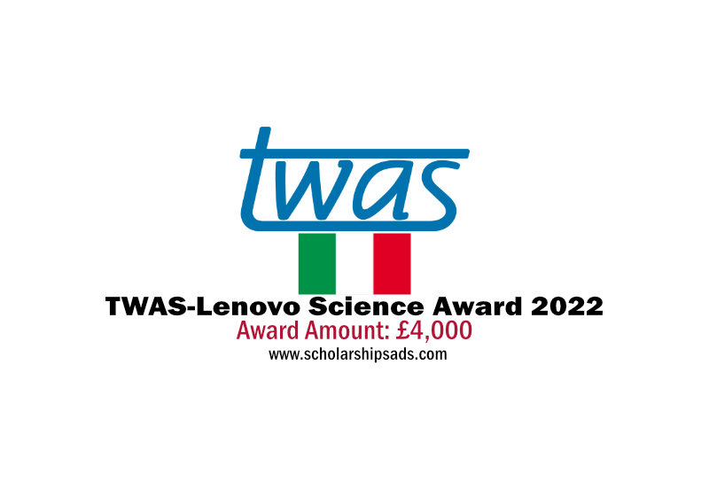  The World Academy of Sciences Italy TWAS-Lenovo Science Award 2022/2023 