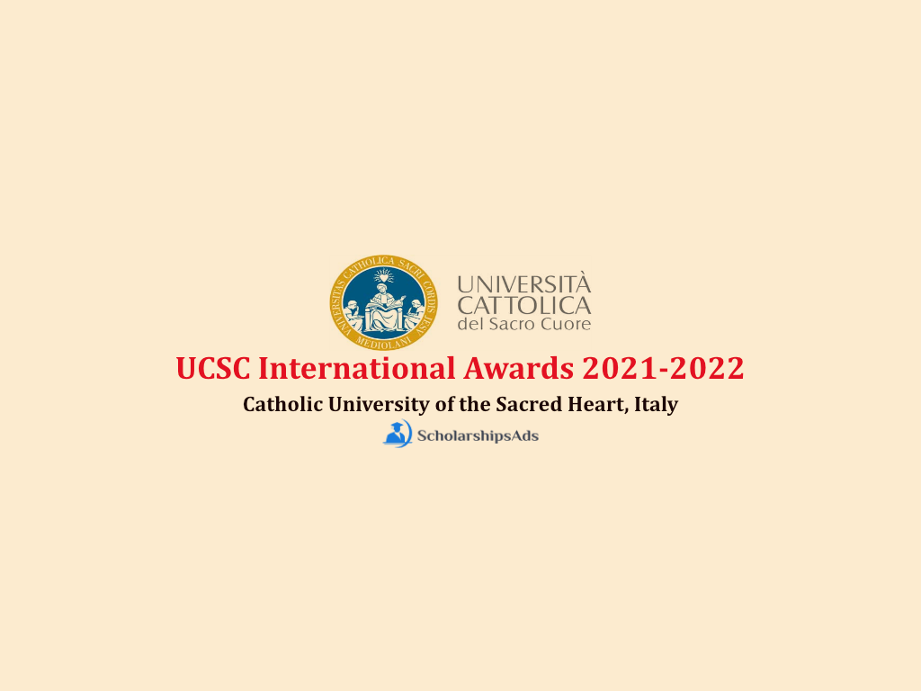 Italy UCSC international awards at Catholic University of the Sacred Heart 2021-2022