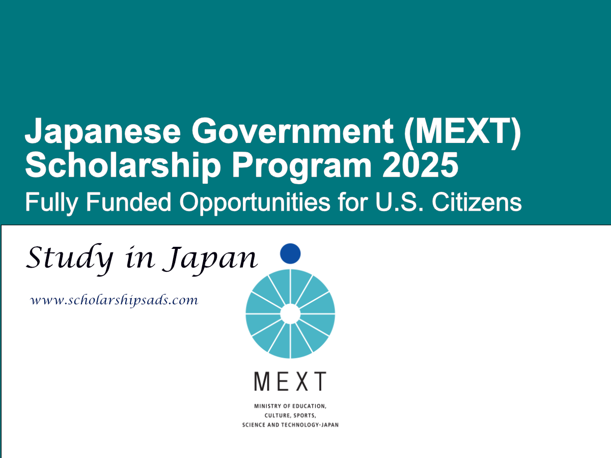 Japanese Government (MEXT) Scholarships.