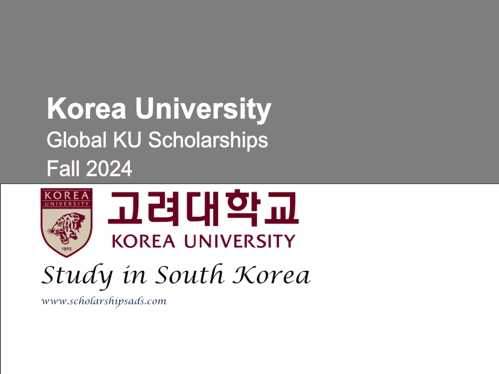 Korea University Global KU Scholarships.