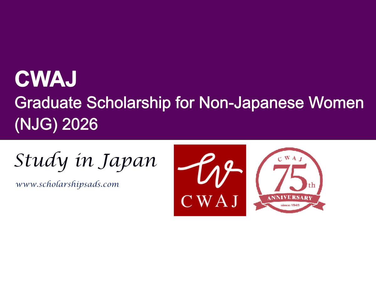 CWAJ Graduate Scholarship for Non-Japanese Women (NJG) 2026