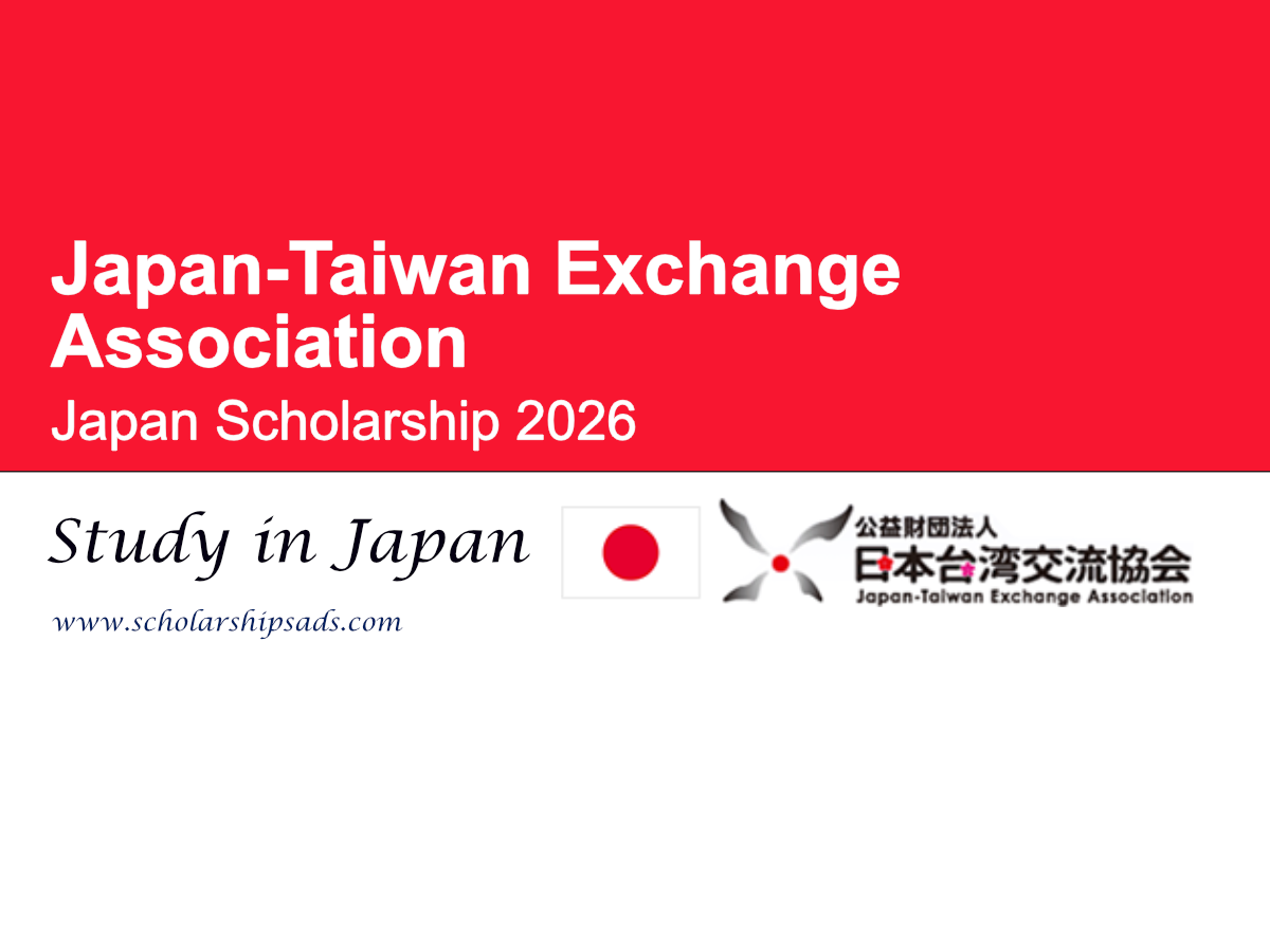 Japan-Taiwan Exchange Association Japan Scholarship 2026