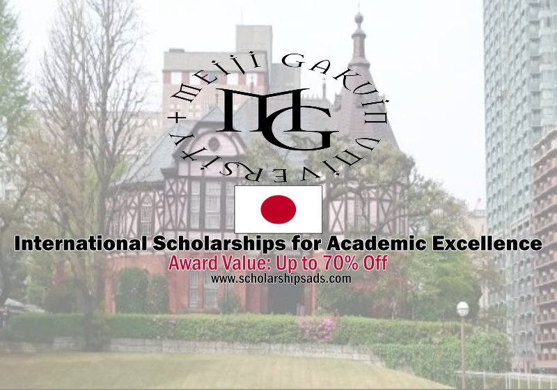 Meiji Gakuin University Japan International Scholarships.