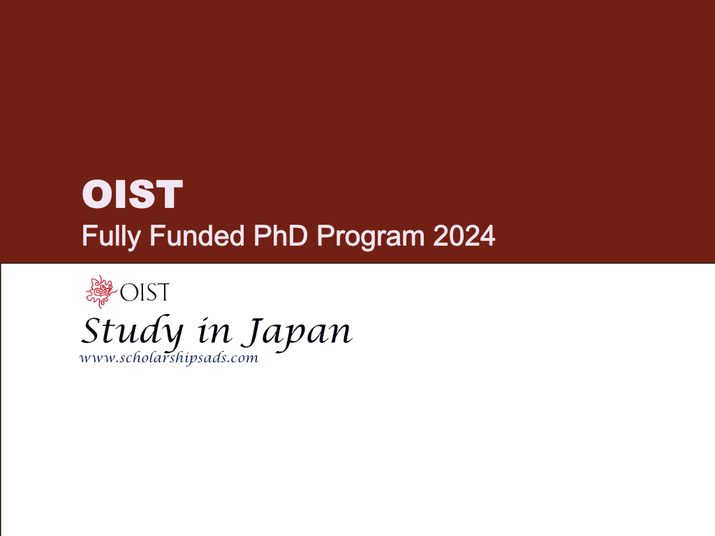 Fully Funded OIST PhD Program 2024,Okinawa, Japan.