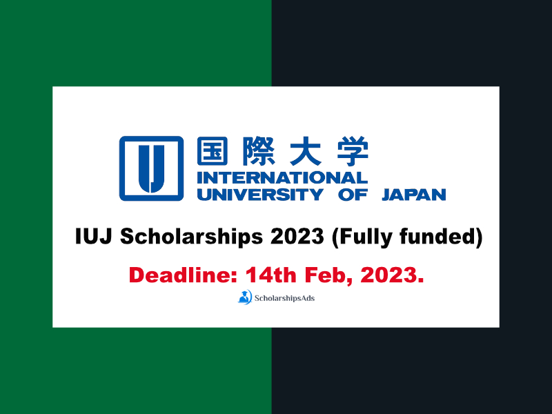  Fully funded IUJ Scholarships. 