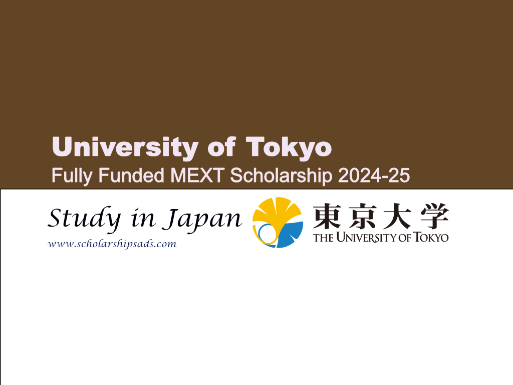  Fully Funded University of Tokyo MEXT Scholarships. 