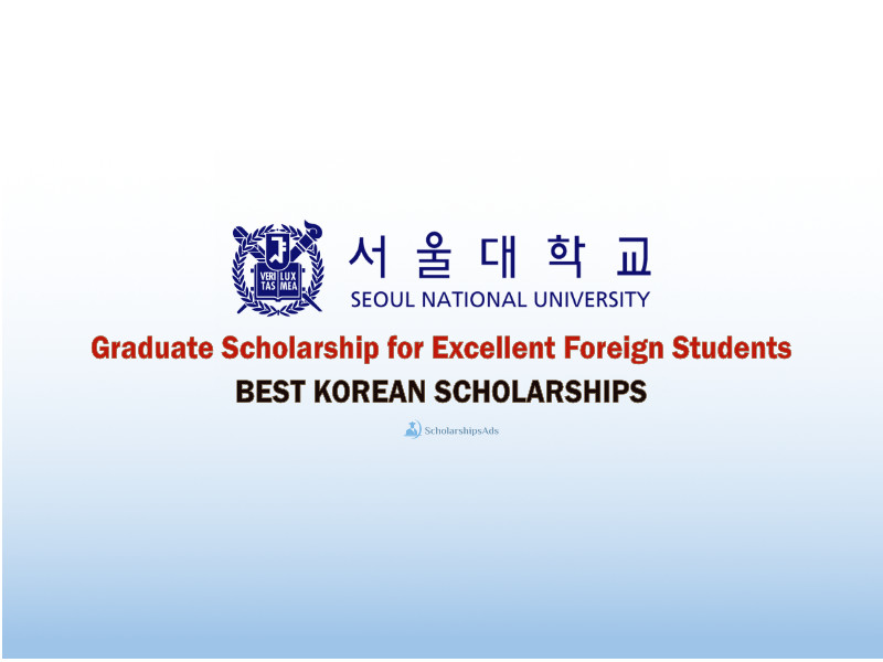  Korea Seoul National University Graduate Scholarships. 