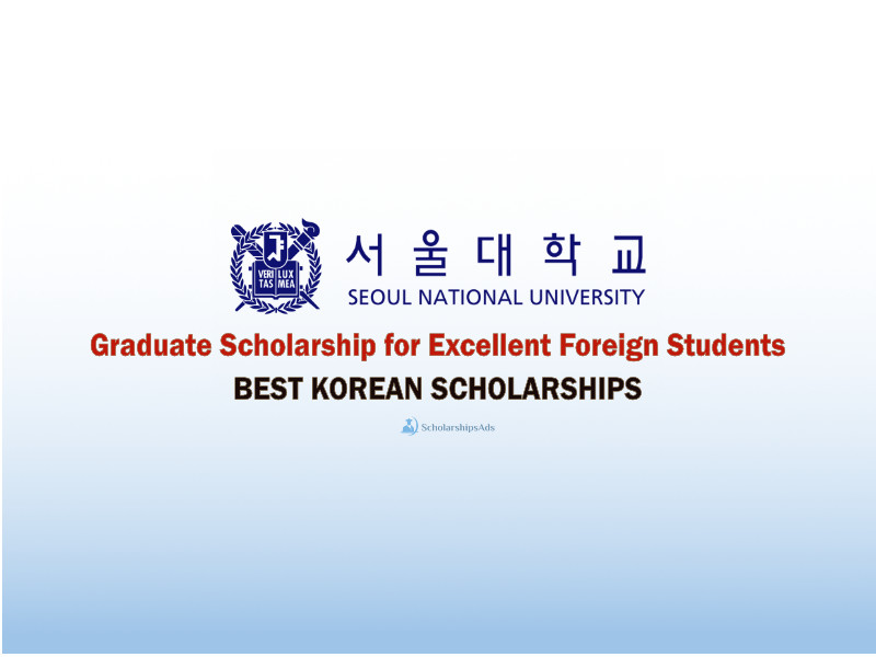 Korea Seoul National University Graduate Scholarships.