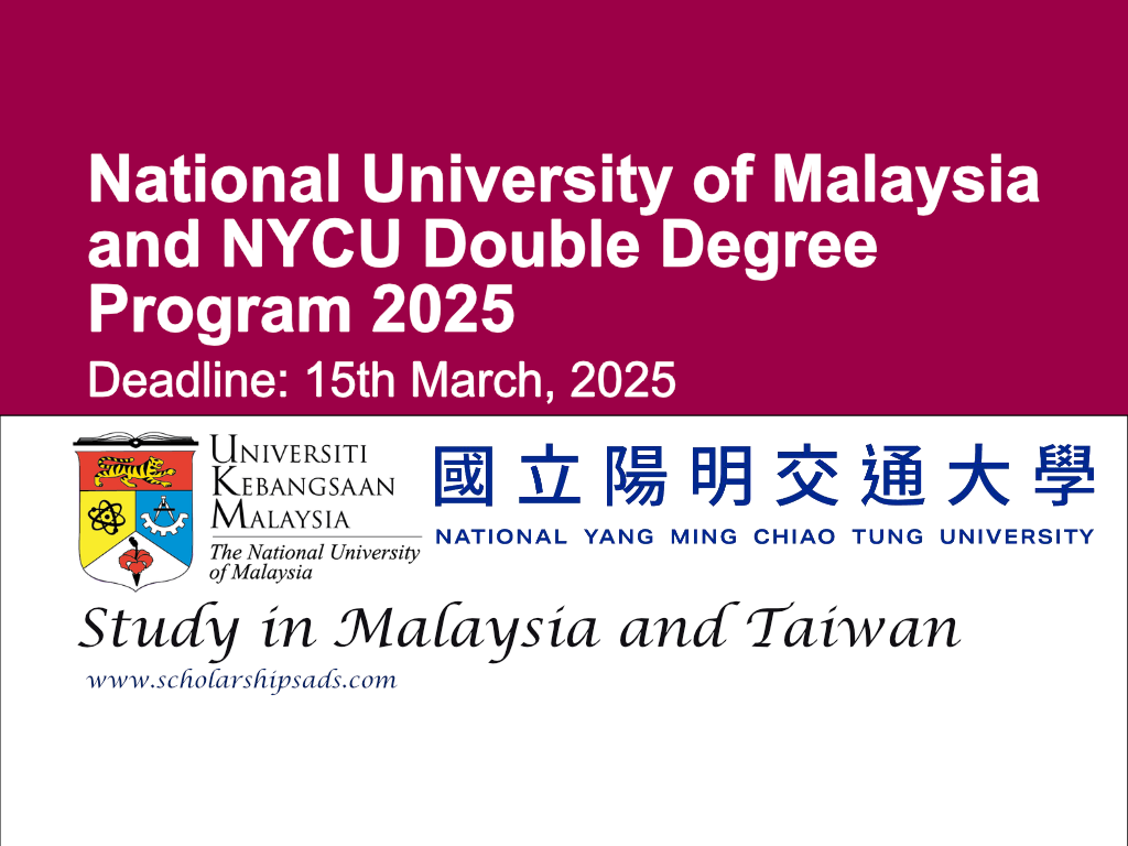 National University of Malaysia - NYCU Double Degree Program 2025