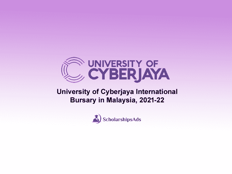  University of Cyberjaya International Bursary in Malaysia, 2021-22 